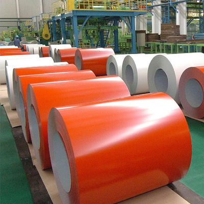 Zertifikat ISO9001 angepasste Ral-Farbe Vorlackiert beschichtet PPGL-Farbe beschichtet Galvanisiert / Aluzinc-Stahl-Streifen-Spule PPGI